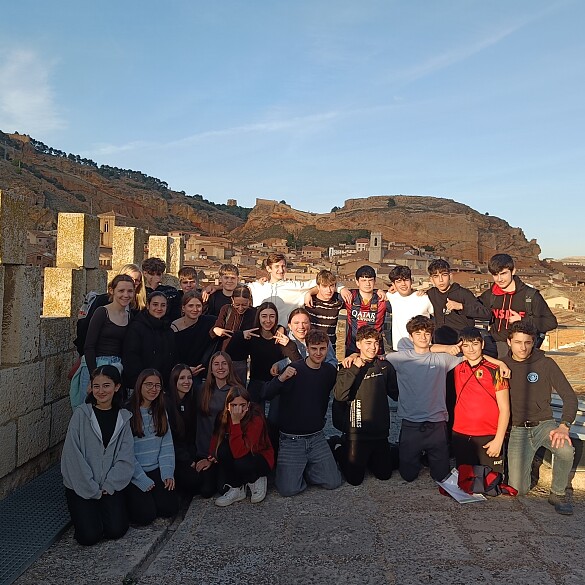 Hier sehen Sie ein Foto der Lerngruppe, die in Zaragossa war.