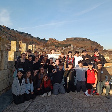 Hier sehen Sie ein Foto der Lerngruppe, die in Zaragossa war.