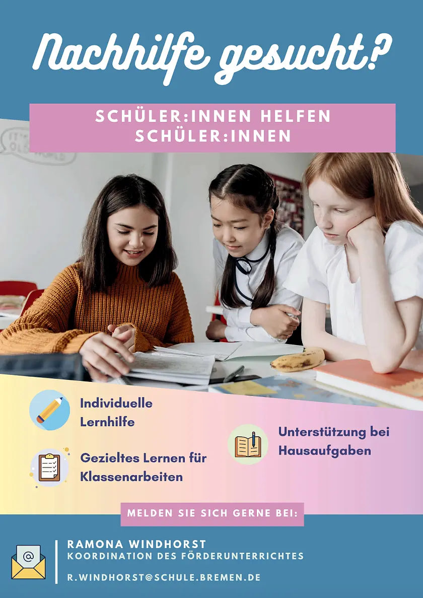 Hier sehen Sie den Flyer von Nachhilfe gesucht.