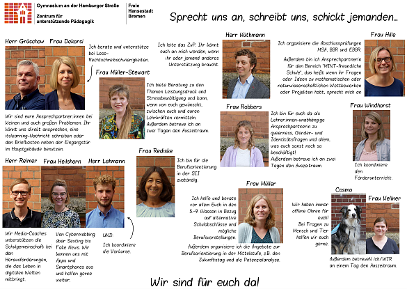 Hier sehen Sie das Team des Zentrums für unterstützende Pädagogik.